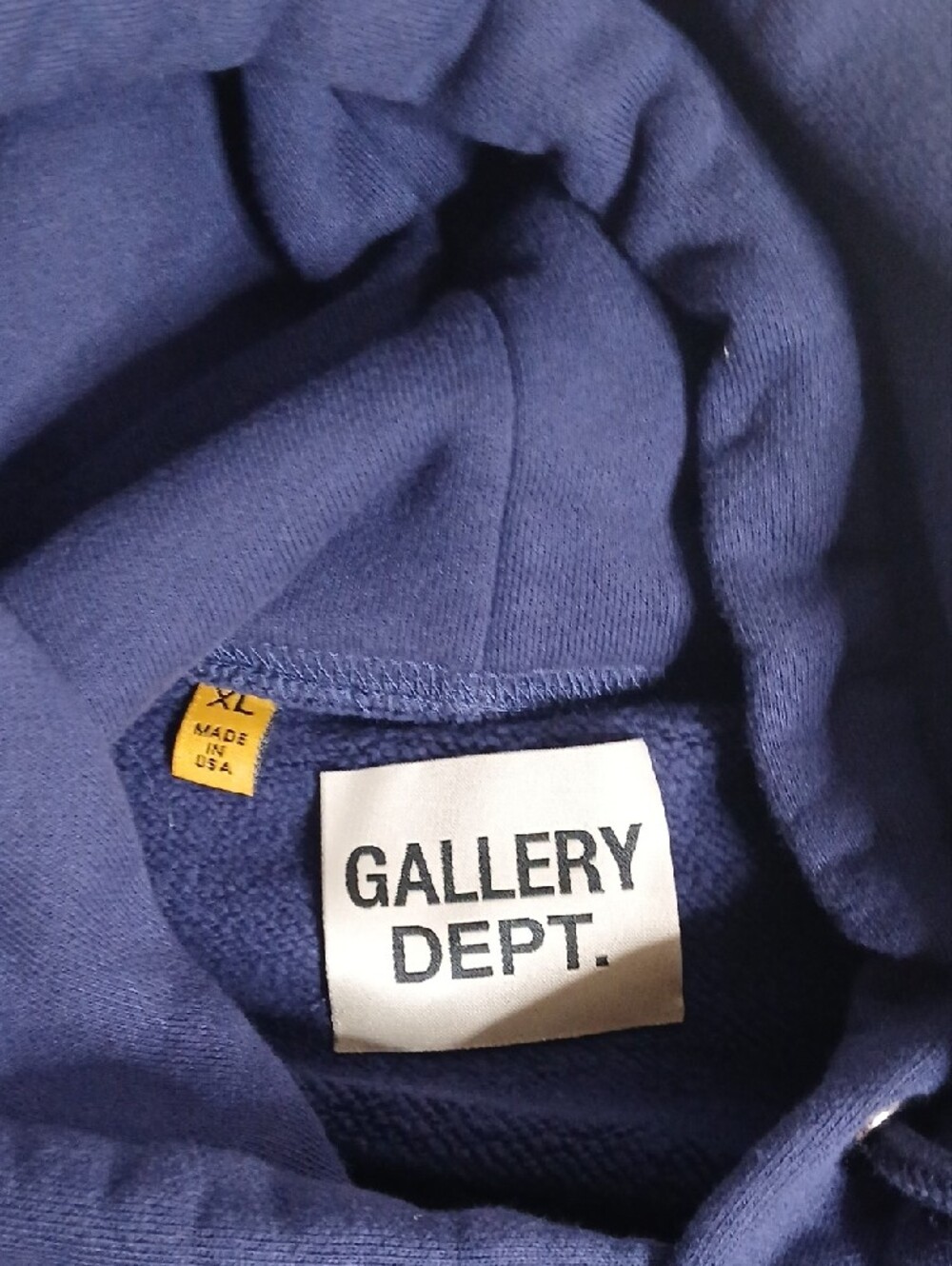 Gallery Dept Men’s Navy Blue Paint-Splatter Hoodie - Picture 4 of 5